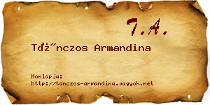 Tánczos Armandina névjegykártya